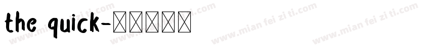 the quick字体转换